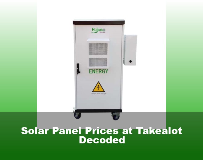 Solar Panel Prices at Takealot Decoded